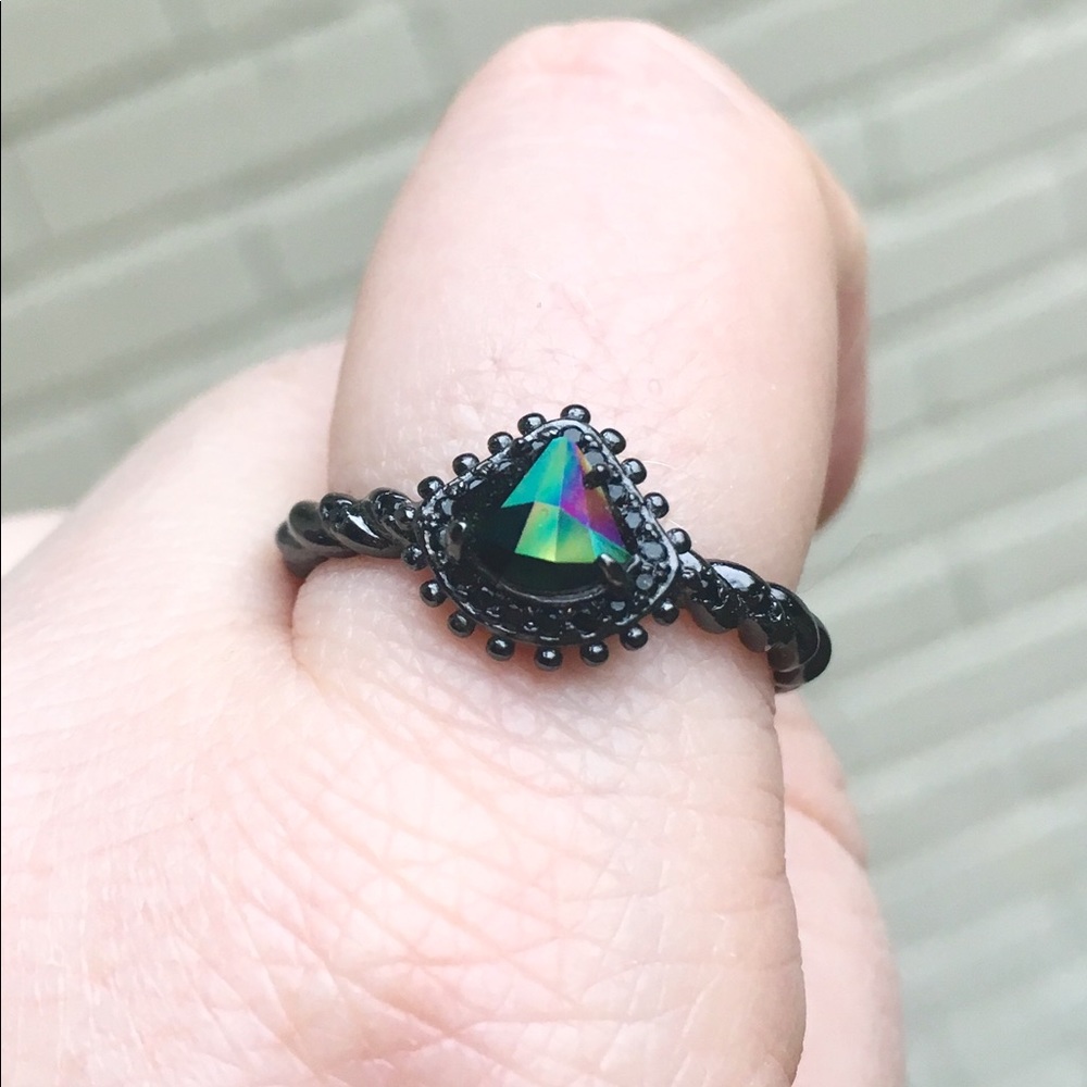 SOLD / Fragrant Jewels Wicked Unicorn Black Ring